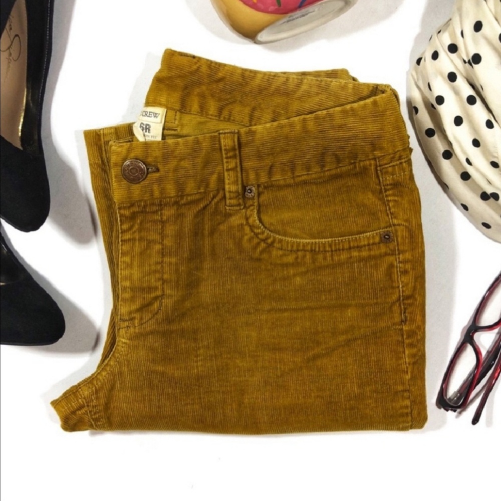 J. Crew mustard colored corduroy pants